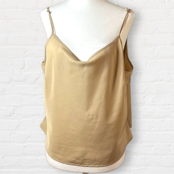 𝅺unbranded tan camisole square neck and back skinny straps nonadjustable SZ XL - Picture 1 of 11